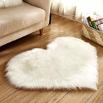 Hot Sale!DEESEE(TM)Wool Imitation Sheepskin Rugs Faux Fur Non Slip Bedroom Shaggy Carpet Mats 40 x 50 cm (E)