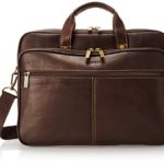 Heritage Travelware Colombian Leather Dual Compartment Top Zip 16″ Laptop Portfolio, Brown