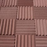Soundproofing Acoustic Studio Foam – Brown Color – Wedge Style Panels 12”x12”x2” Tiles – 4 Pack