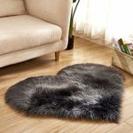 Hot Sale!DEESEE(TM)Wool Imitation Sheepskin Rugs Faux Fur Non Slip Bedroom Shaggy Carpet Mats 40 x 50 cm (B)