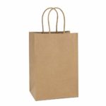 BagDream Kraft Paper Bags 100Pcs 5.25″x3.75″x8″ Gift Bags, Shopping Bag, Kraft Bags, Party Bags, Brown Paper Bags with Handles Bulk