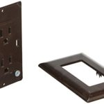 RV Designer S815, Self Contained Dual Outlet with Cover Plate, Brown