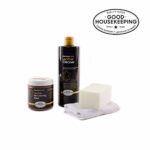 Furniture Clinic Leather Easy Restoration Kit | Set Includes Leather Recoloring Balm & Leather Cleaner, Sponge & Cloth | Restore & Repair your Sofas, Car Seats & Other Leather Furniture (Medium Brown)