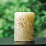 Light Brown Extra Large 4 Inch Wide Rustic Unscented Pillar Candle – Choose 4″, 6″ or 9″ Tall