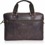 Laptop Leather Messenger Bag for Men – Premium Office Briefcase 15″ Vintage Rustic Side Brown Business Case Satchel Bags
