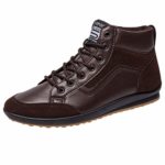 COPPEN Men Shoes Fashion Boots Footwear Sneakers High Top Casual Sports Boot Brown