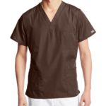 Cherokee Originals Unisex V-Neck Scrubs Shirt, Chocolate, Medium