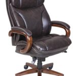 La-Z-Boy Trafford Big & Tall Executive Bonded Leather Office Chair – Vino (Brown)