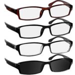Reading Glasses 1.25 Black Brown Tuxedo 1 Black Sun (4 Pack) F501