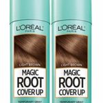 L’Oreal Paris Hair Color Root Cover Up Temporary Gray Concealer Spray Light Brown (Pack of 2) (Packaging May Vary)
