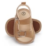 CoKate Infant Baby Boys Girls Premium Summer Prewalker Toddler Sandals (6-12M, 3 Brown)