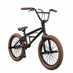 Mongoose Legion L20 Freestyle BMX Bike for Beginner Riders, Featuring Hi-Ten Steel Frame and Micro Drive 25x9T BMX Gearing with 20-Inch Wheels, Black/Brown