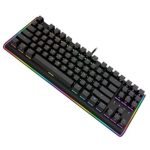 DURGOD Gaming Mechanical Keyboard [Cherry MX Brown Switches] 87 Keys RGB LED Illuminated Backlit Flowing Light Edge Mechanical Gamer Keyboard (Black)