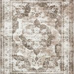 Traditional Persian Vintage Design Rug Light Brown Rug 8′ x 10′ FT (305cm x 244cm) Sofia Area Rug Inspired Overdyed Distressed Fancy