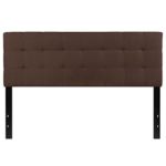 Flash Furniture Bedford Tufted Upholstered Queen Size Headboard in Dark Brown Fabric