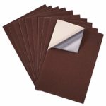 BENECREAT 20PCS Velvet (Brown) Fabric Sticky Back Adhesive Back Sheets, A4 Sheet (8.3″ x 11.8″), Self-Adhesive, Durable and Water Resistant, Multi-Purpose, Ideal for Art and Craft Making