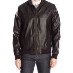 Tommy Hilfiger Men’s Smooth Lamb Faux Leather Unfilled Bomber Jacket, Dark Brown, XXL