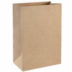 BagDream Grocery Bags 12x7x17″ 100PCS Heavy Duty Kraft Brown Paper Grocery Bags Durable Kraft Paper Bags, Paper Barrel Sack Bags, 100% Recycled Kraft Paper Gift Bags Bulk