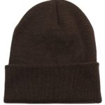 JMR Beanie Hat Men Women Winter Warm Hats Knit Thick Skull Cap (Brown)