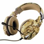 Trust Gaming 22125 GXT 322D Carus Gaming Headset Supports Multi Platform with Retractable Microphone – Desert camo, Brown