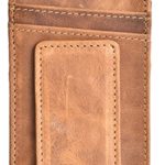 Mens Money Clip Wallet RFID Slim Wallet Genuine Leather Thin Front Pocket Wallet