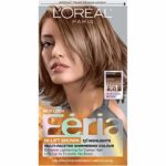 L’Oréal Paris Feria Multi-Faceted Shimmering Permanent Hair Color, B61 Downtown Brown (Hi-Lift Cool Brown), 1 kit Hair Dye