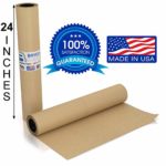 Brown Kraft Butcher Paper Roll – LONG 24 Inch x 175 Feet (2100 Inch) – Food Grade FDA Approved – Great Smoking Wrapping Paper for Meat of all Varieties – Made in USA – Unbleached, Unwaxed & Uncoated