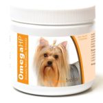 Healthy Breeds Dog Skin And Coat Supplement Omega 3  For Yorkshire Terrier, Light Brown – Over 100 Breeds – Epa & Dha Fatty Acids – Small & Medium Breed Formula – 60 Count
