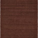 Unique Loom Solo Solid Shag Collection Modern Plush Chocolate Brown Area Rug (8′ x 10′)