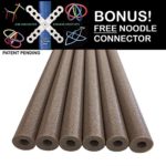 Oodles of Noodles Deluxe Foam Pool Swim Noodles – 6 Pack Brown 52 Inch Wholesale Pricing Bulk Pack and Free Connector