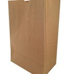 Duro Heavy Duty Kraft Brown Paper Grocery Bag, 57 lbs Basis Weight, 12 x 7 x 17 (20) with Labels