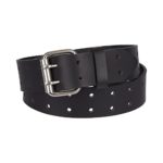 Dickies Men’s 100% Leather Belt with Double Prong Buckle, Heavy Duty Construction