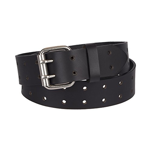 Dickies Men’s 100% Leather Belt with Double Prong Buckle, Heavy Duty ...