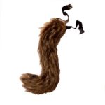 COSFLY Faux Fur Tail for Adult/Teen Furry Wolf Dog Fox Puppy Costume Halloween Party Cosplay Props (Brown)