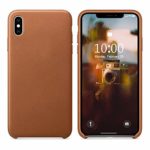 SURPHY Leather Case for iPhone X iPhone Xs Case, Genuine Leather Protective Case Cover (Slim Case with Metallic Buttons & Microfiber Lining) Compatible with iPhone X XS 5.8 (Brown)