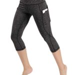 ODODOS High Waist Out Pocket Yoga Capris Tummy Control Workout Running 4 Way Stretch Yoga Pants,Leggings