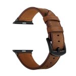 CINORS Leather Band Compatible with Apple Watch Vintage Classical Bands Dark Brown Replacement Strap for iWatch Series 4 3 2 1 Nike Space Black Grey 42mm 44mm Men Women, Brown