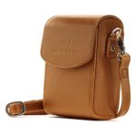 MegaGear MG1504 Canon PowerShot SX740 HS, SX730 HS Leather Camera Case with Strap – Light Brown