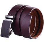 Men’s Full Grain 1 1/2″ Wide Leather Bridle Belt with Anti-Scratch Vintage Buckle