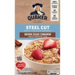 Quaker Steel Cut Quick 3-minute Oatmeal, Brown Sugar and Cinnamon, 13.5 Ounce, 6-Pack