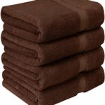 Utopia Towels Luxurious Bath Towels, 4 Pack, Dark Brown