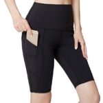 Oalka Women’s Short Yoga Side Pockets High Waist Workout Running Shorts