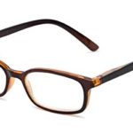 Readers.com Reading Glasses: The Brookside Reader, Plastic Rectangle Style for Men and Women – Brown, 1.25