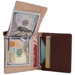 Men’s RFID Blocking Wallet with money clip – Brown