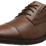 Clarks Men’s Tilden Cap Oxford Shoe,Dark Tan Leather,10.5 M US