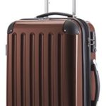HAUPTSTADTKOFFER – Alex – Carry on luggage Suitcase Hardside Spinner Trolley Expandable 20¡° TSA Brown