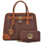 Women Designer Handbags and Purses Ladies Satchel Bags Shoulder Bags Top Handle Bags w/Matching Wallet