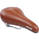 VANGOGO BS03 Comfort Bike Seat – Classic & Rivet Design Comfortable Bicycle Replacement Soft Padded Cushion Brown City Saddle for Men & Women