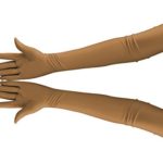 Ensnovo Adult Over Elbow 20.1″ Stretch Long Spandex Opera Gloves Brown,Large
