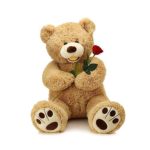 LApapaye 50 inch Giant Teddy Bears Stuffed Animal Plush Toy with Footprints Big Toys,Light Brown